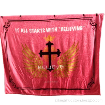 Soft Warm Cozy Sofa Bed pink Luxury designs for Winter private label blanket custom